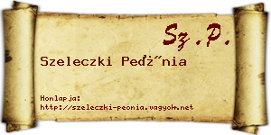 Szeleczki Peónia névjegykártya